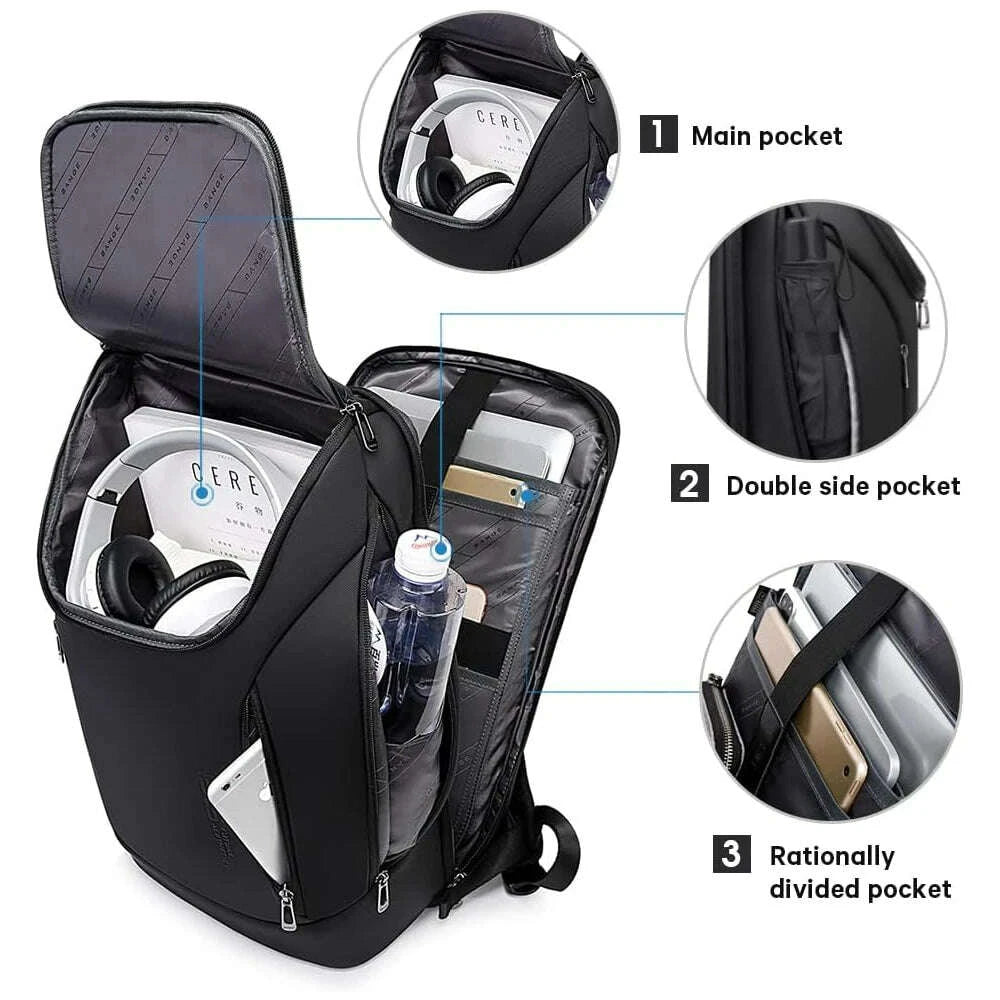 KIMLUD, BANGE Business Backpacks Laptop 15.6 inch Multifunctional WaterProof Big Capacity Daily Work Male Backpack School Bag Mochila, KIMLUD Womens Clothes