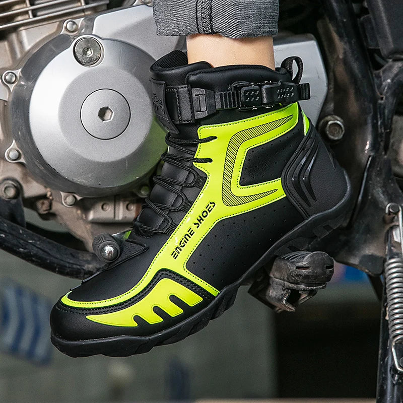 Motorcycle Boots Men Breathable Anti Slip Motorbike Cycling Ankle Length Shoes Man Motorcycle Riding Boots Motos Sports Boot