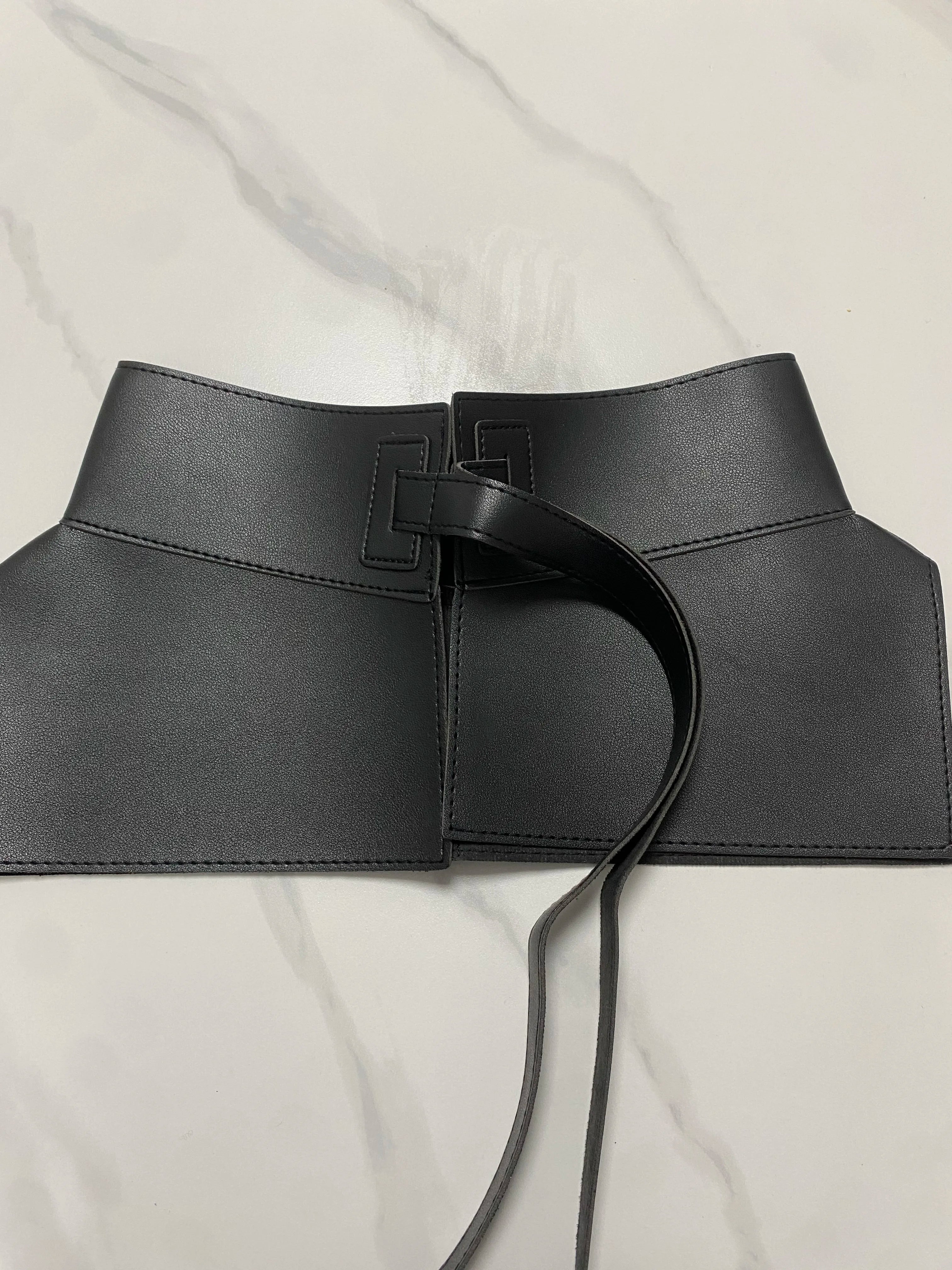 Cummerbund Belt – Wide Waistband – PU Leather | KIMLUD