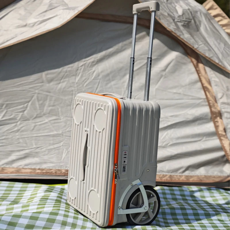 Polycarbonate Luggage 24-Inch Side-Opening Large-Capacity — Black | KIMLUD
