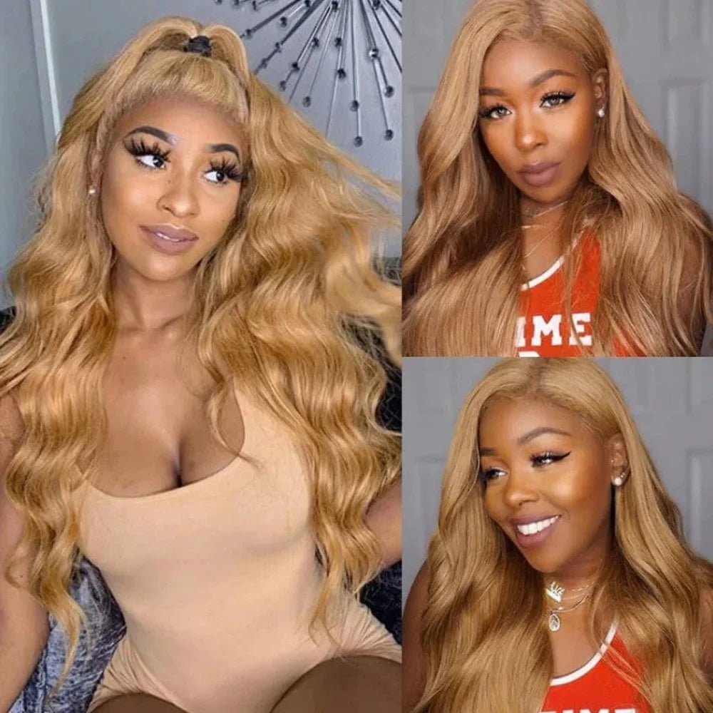 Lace Front Wig – Body Wave – Honey Blonde #27 Hair – 13x6 HD Lace | KIMLUD