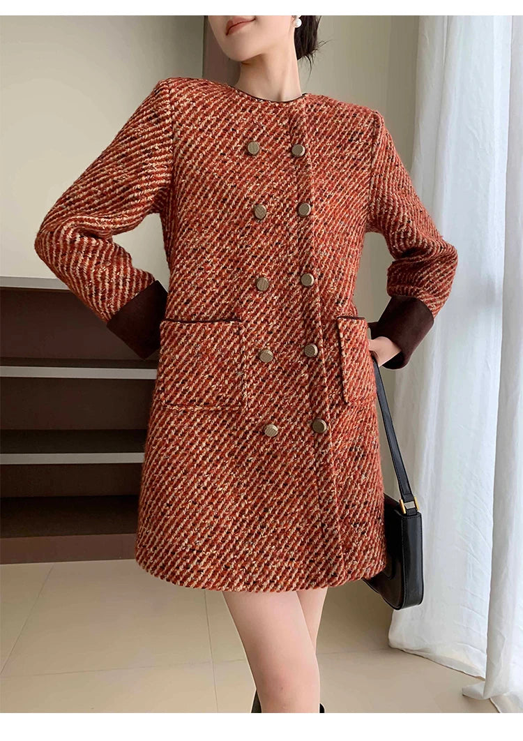 Dresses – Autumn Winter Socialite Style – Polyester – Loose Fit | KIMLUD