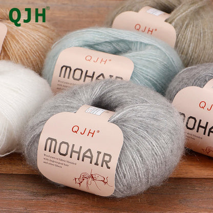 Mohair Yarn Set 4-Skein Bundle, 130m Each — Multicolor | KIMLUD