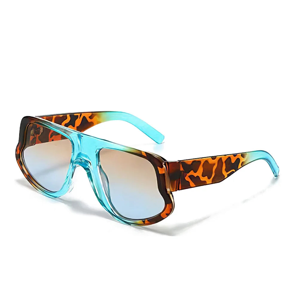 Rectangular Sunglasses Small Frame Polycarbonate — Black | KIMLUD
