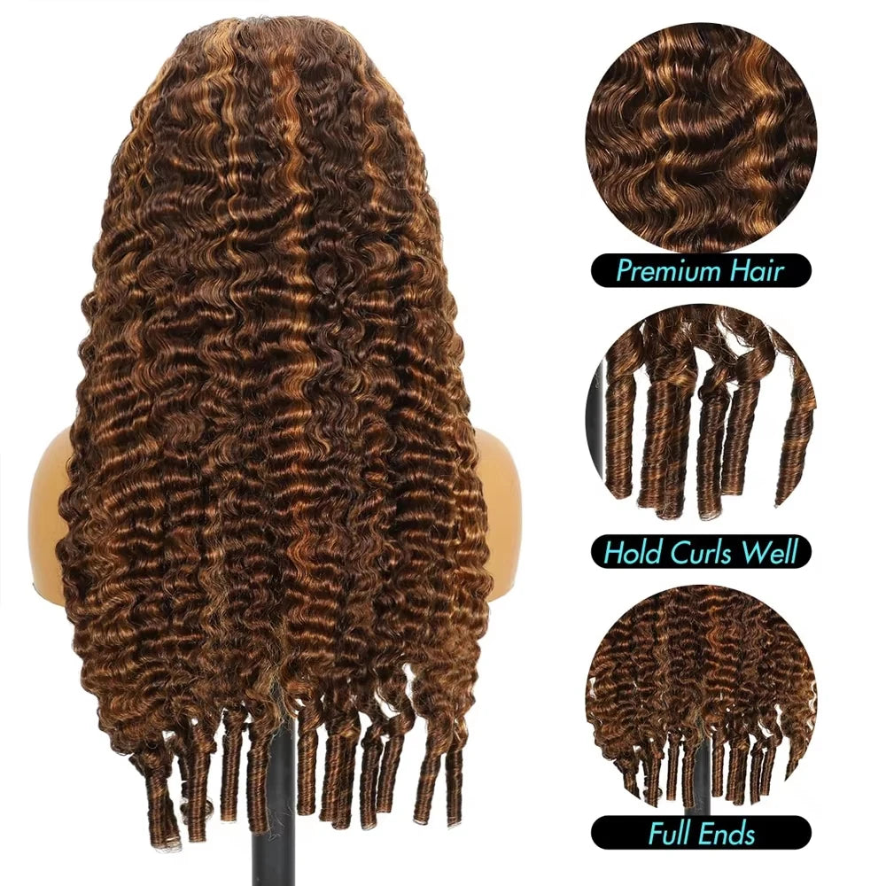 Half Wig – 3 In 1 Drawstring Glueless – Remy Human Hair – Long | KIMLUD