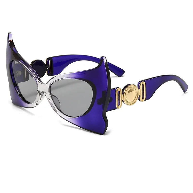 Oversized Tortoiseshell Cat Eye Sunglasses — Orange | KIMLUD