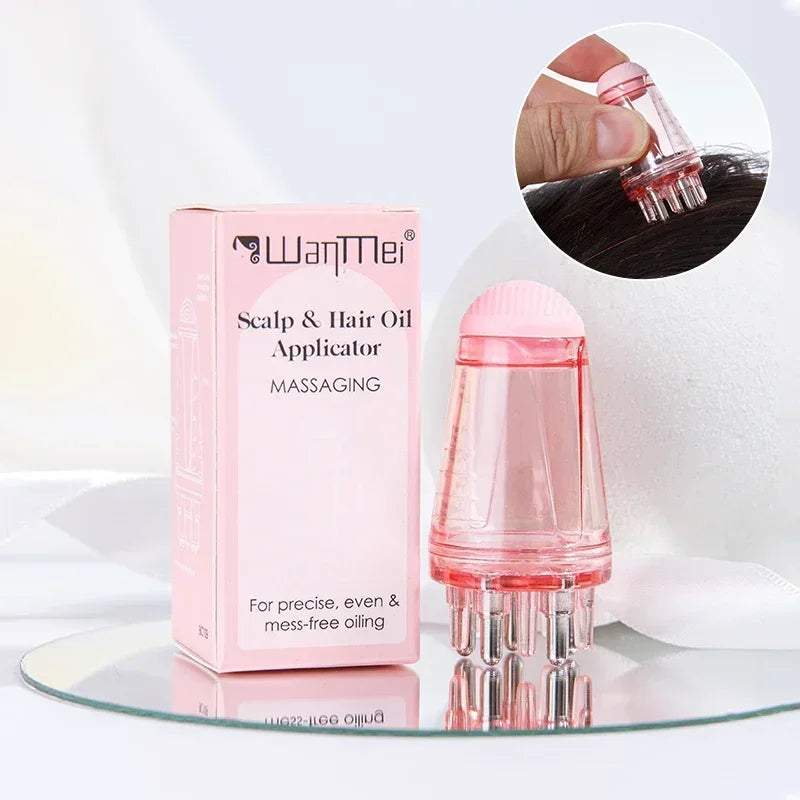 Translucent Plastic Hair Dye Tool Set With Applicator Bottle And Comb — Pink | KIMLUD