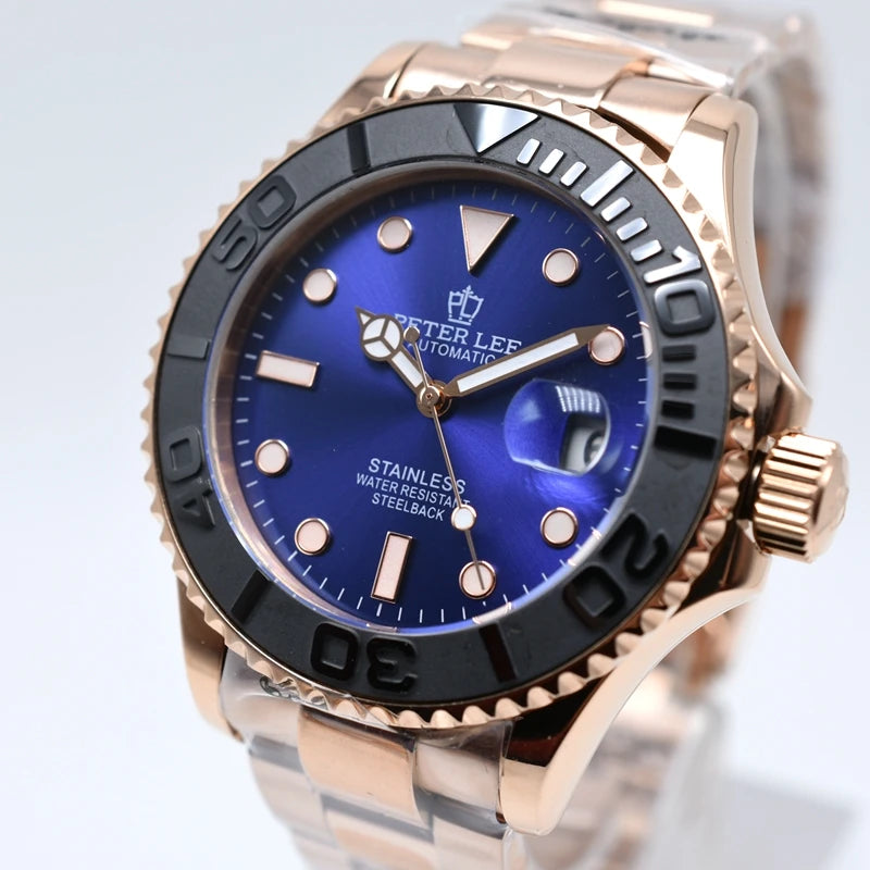 Luxury Brands Mechanical Watches For Man 3ATM Waterproof Men's Watch Stainless Steel Oyster Automatic Gold Male Dive Watch Gifts