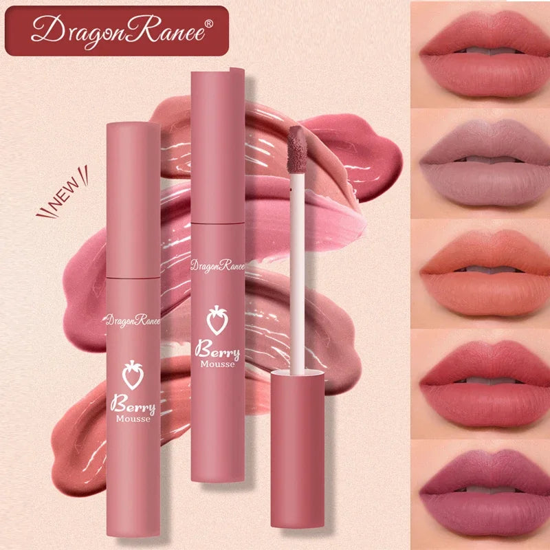 12 Colors Liquid Lipstick Nude Matte Sexy Waterproof Long Lasting Lip Gloss Moisturizing Velvet Non-stick Cup Lip Glaze Makeup