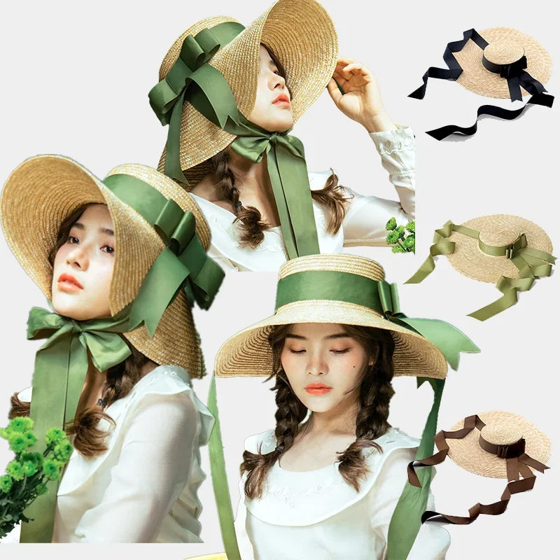 Elegant Straw Wide Brim Sun Hat — Natural | KIMLUD
