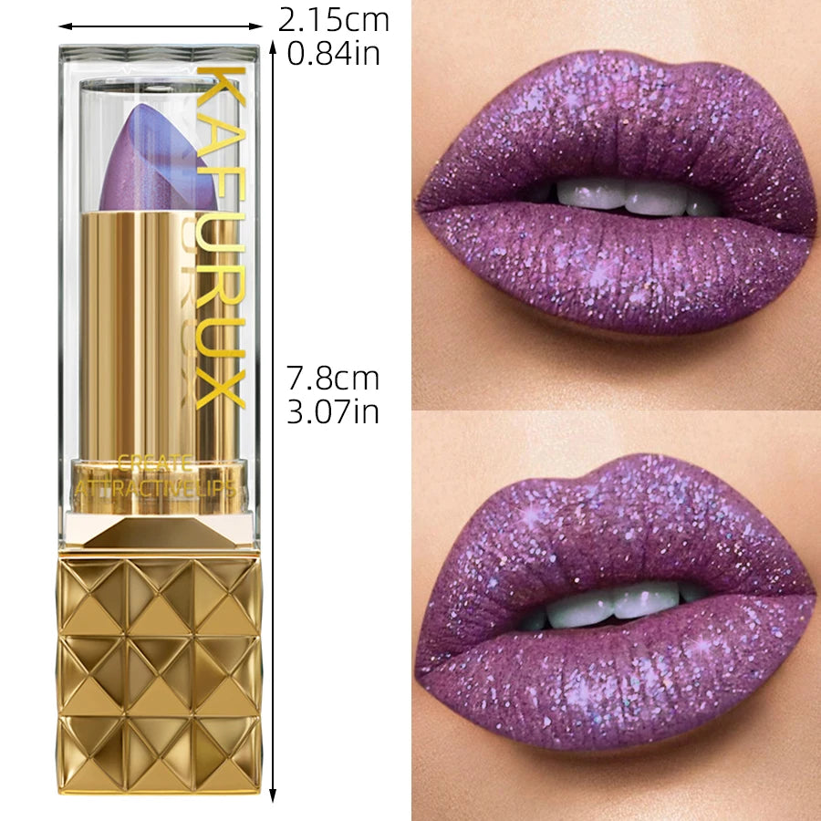 Glitter Lip Gloss Diamond Shine — Iridescent Purple-Lilac | KIMLUD