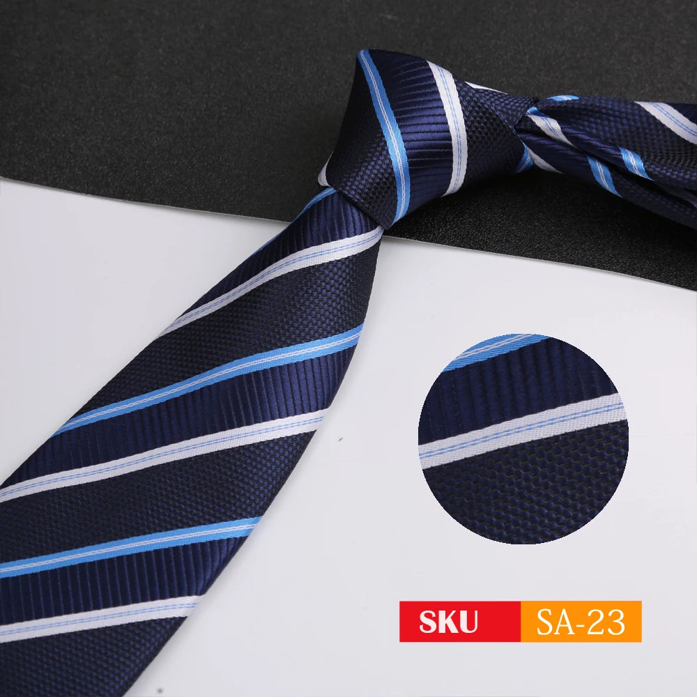 KIMLUD, Luxury 8CM Mens Ties Necktie Solid Twill Stripes Plaids Ties For Man Groom Neck Tie For Business Party, KIMLUD Womens Clothes