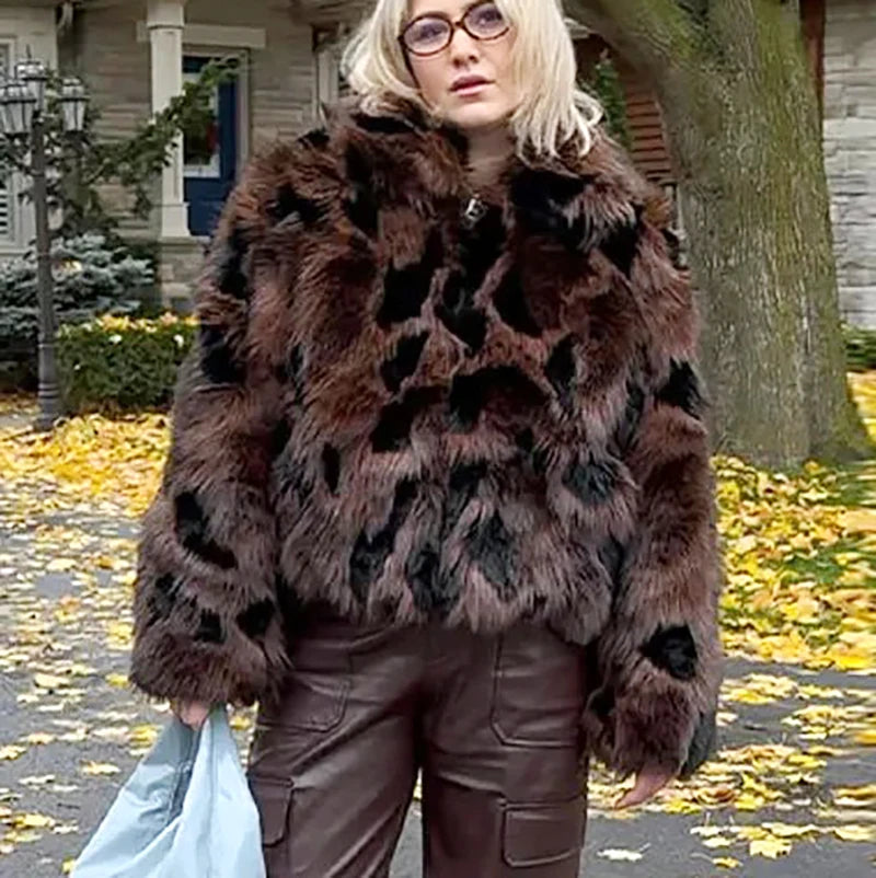Fur Coat - Oversized - Synthetic Fiber | KIMLUD
