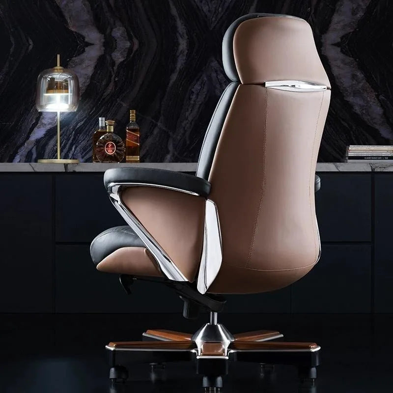 Office Chair - Modern Ergonomic - Cowhide | KIMLUD