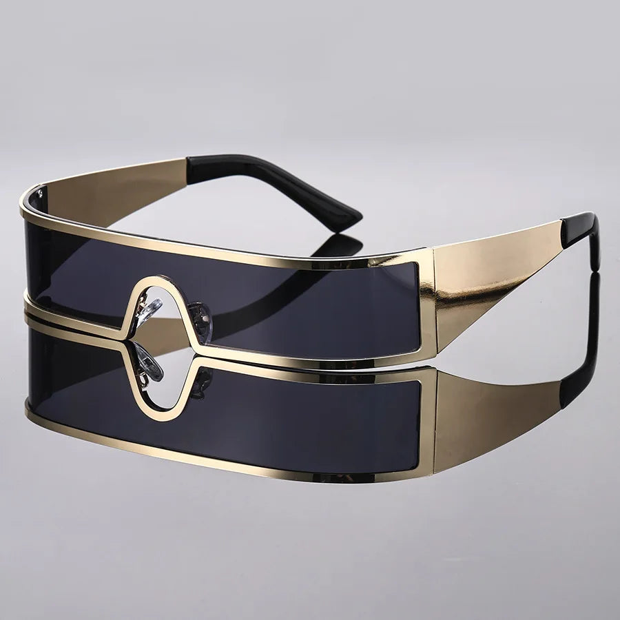 Cyberpunk Sunglasses Narrow Frames — Black | KIMLUD
