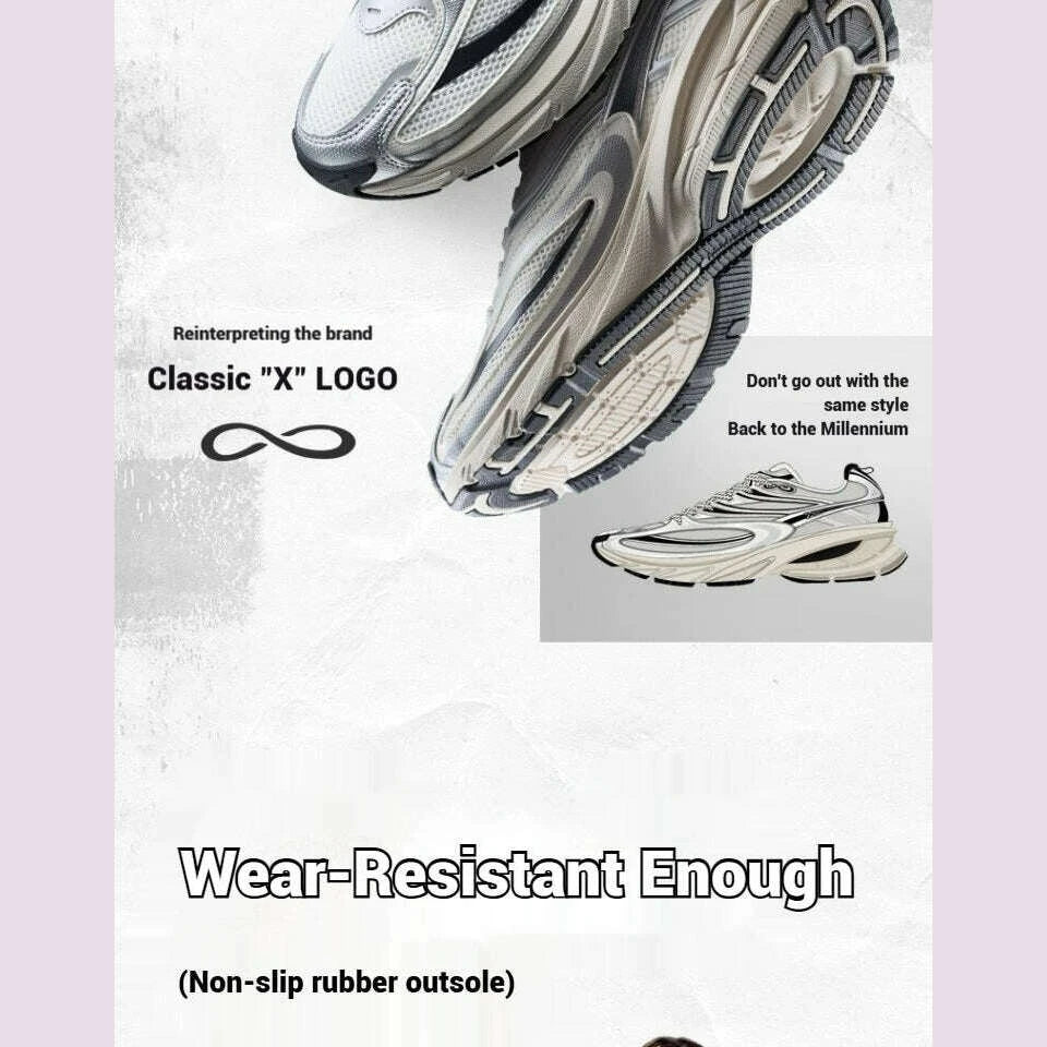 KIMLUD, Xtep Little Basque 2 Casual Shoes for Men 2025 Summer Vintage Breathable Comfortable Non-Slip Durability Sneakers 875219320017, KIMLUD Womens Clothes