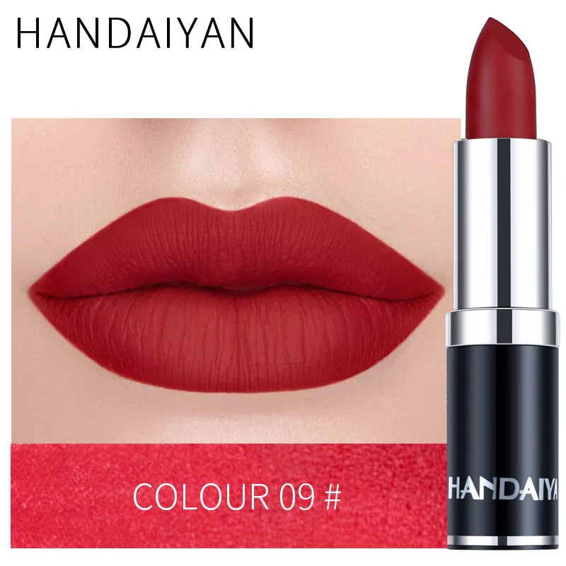 HANDAIYAN 12-color matte velvet lipstick long-lasting waterproof non-stick cup does not fall color lipstick lipstick