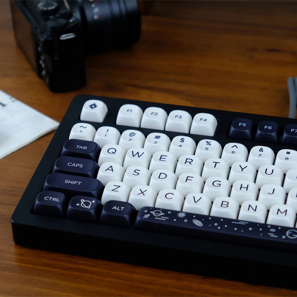 125 Keys Milky Way White Dye-Sublimation Keyboard Keycaps MOA Profile Cute PBT Key cap for Cherry MX Switches Gaming Keyboard