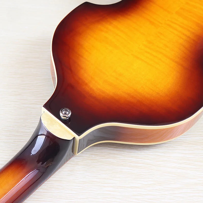 Flame Maple Violin Bass Guitar 41-Inch — Sunburst | KIMLUD