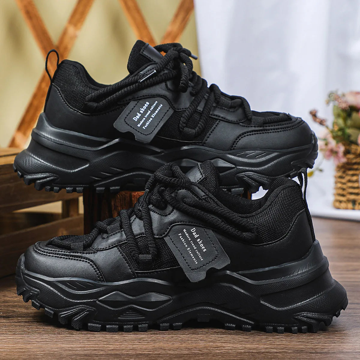 Platform Air Mesh Sneakers With Thick Sole — Yellow | KIMLUD