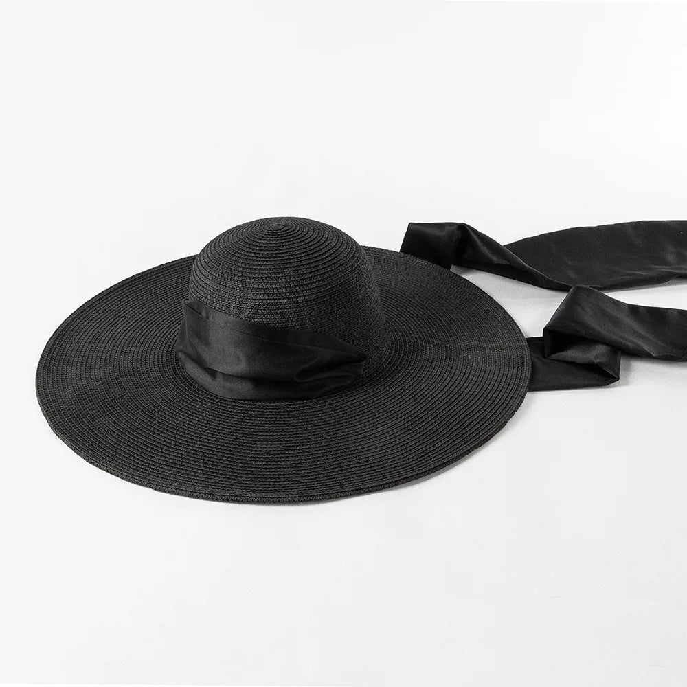 USPOP New Fashion Casual Wide Strap Dome  Straw Hat for Women Wide Brim Beach Hat
