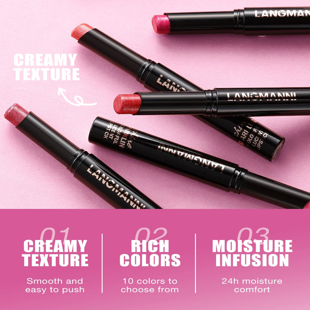 Diamond Pearlescent Lipstick Waterproof Long Lasting Matte Velvet — Red | KIMLUD