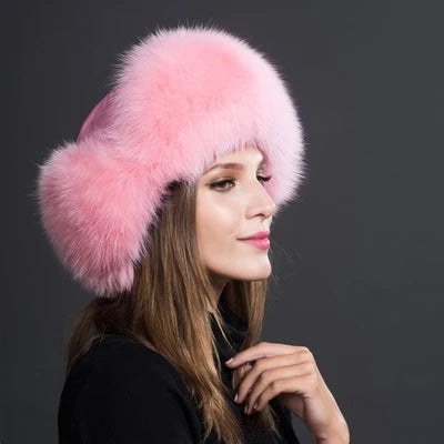 Ushanka Hat – Thick Winter Warmth – Real Fox Fur | KIMLUD