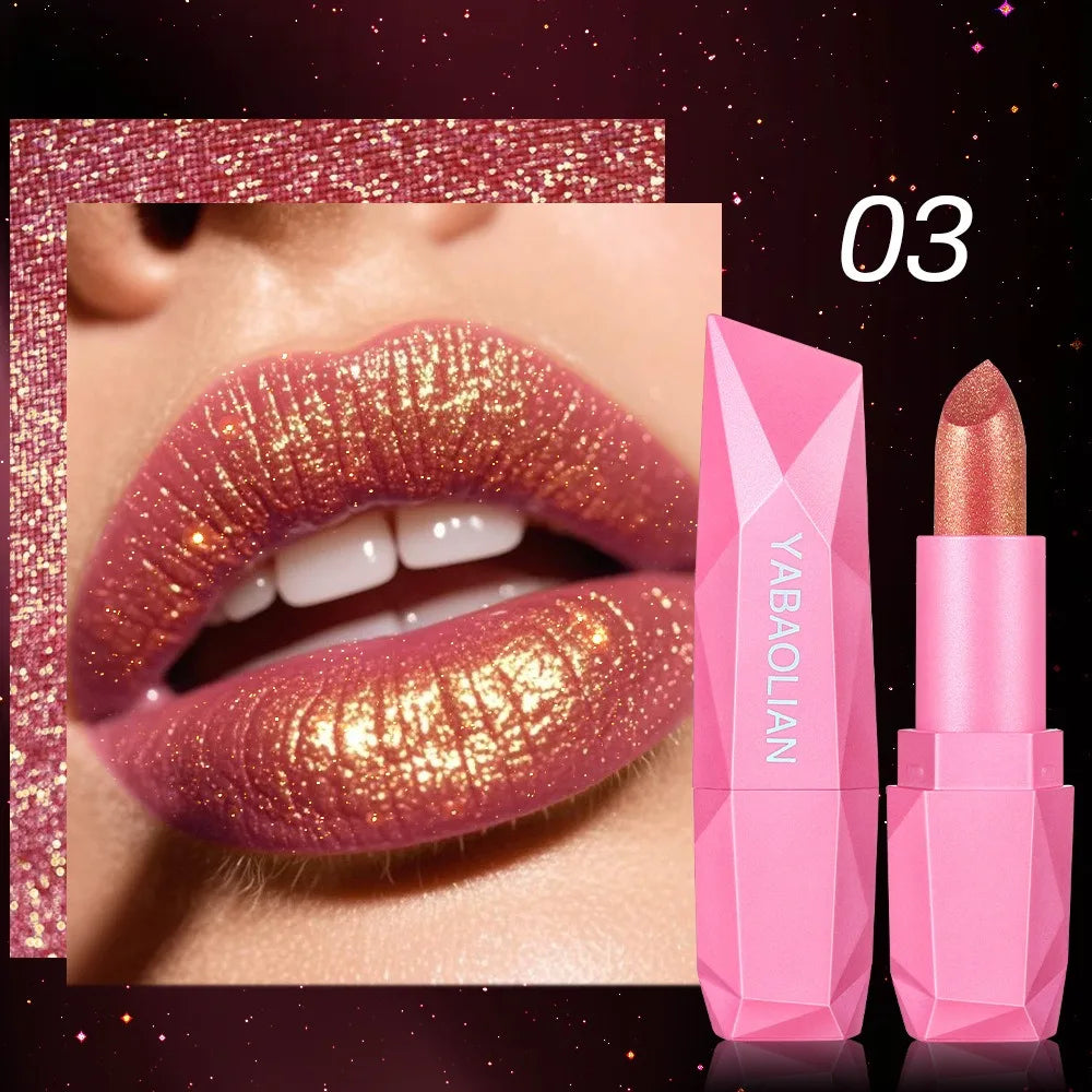 Lipstick – Glitter Waterproof Long-Lasting Finish – KIMLUD