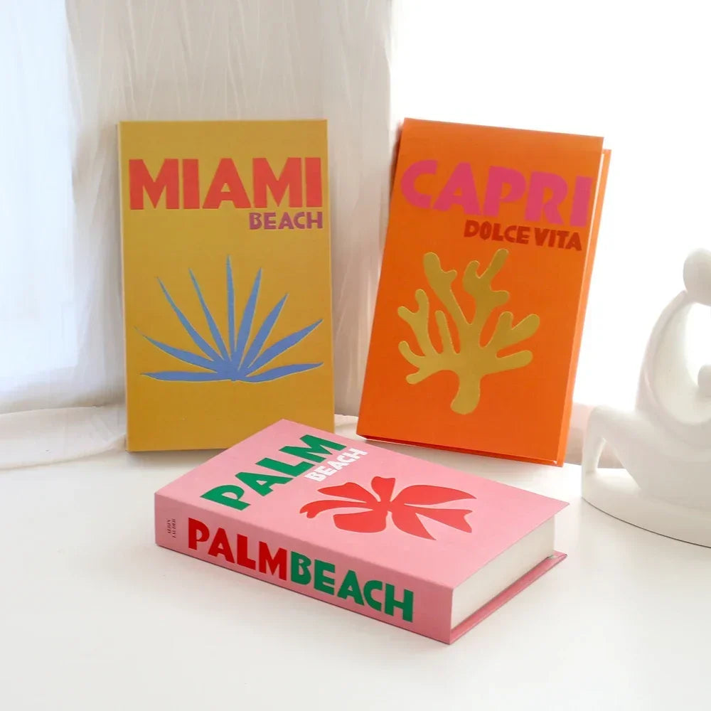 Foldable Faux Books Three-Piece Set for Couture Coffee Table Decor — Black | KIMLUD