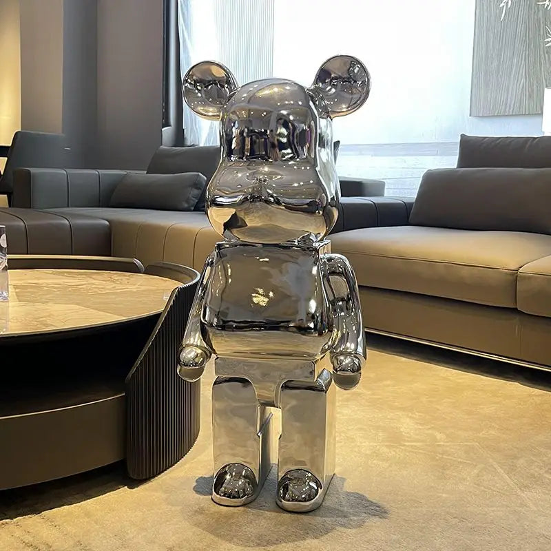 Home Decoration Accessories Cartoon large Bear Figurine Interior Nordic Living Room Decor Modern Art Statue Ornaments 50cm H