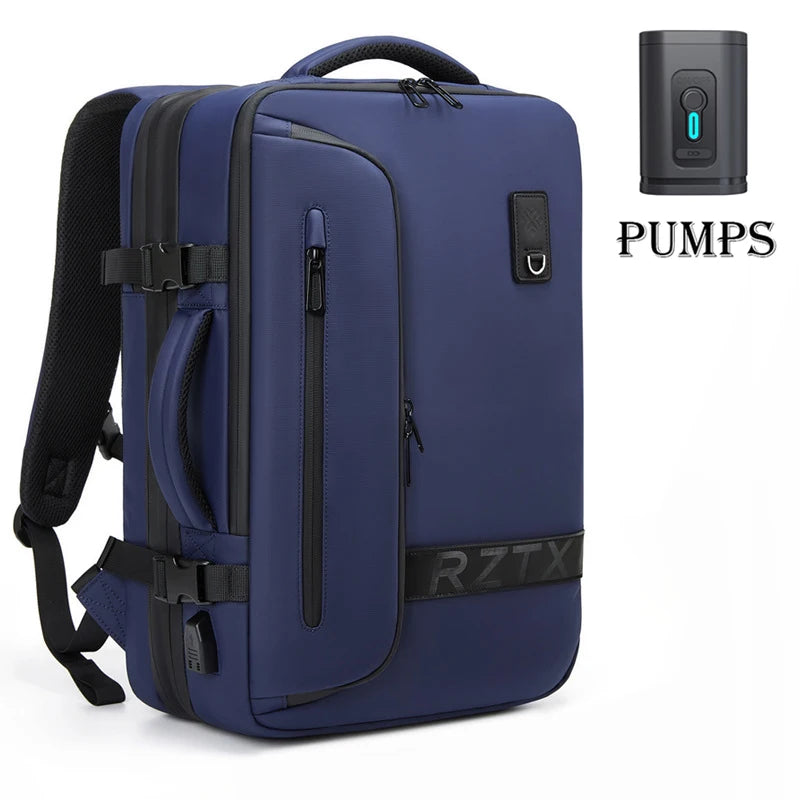 Travel Men Expanded Laptop Backpack vacuum compression hiking Backpack USB charging Business Large Capacity Backpack For Pumps