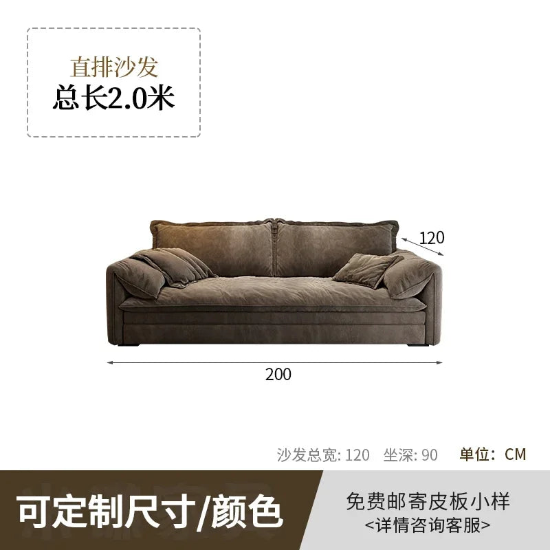 Italian Minimalist Living Room Sofas Modern Simple Straight High Quality Sofa Luxury Design Muebles Chinese Style Furniture