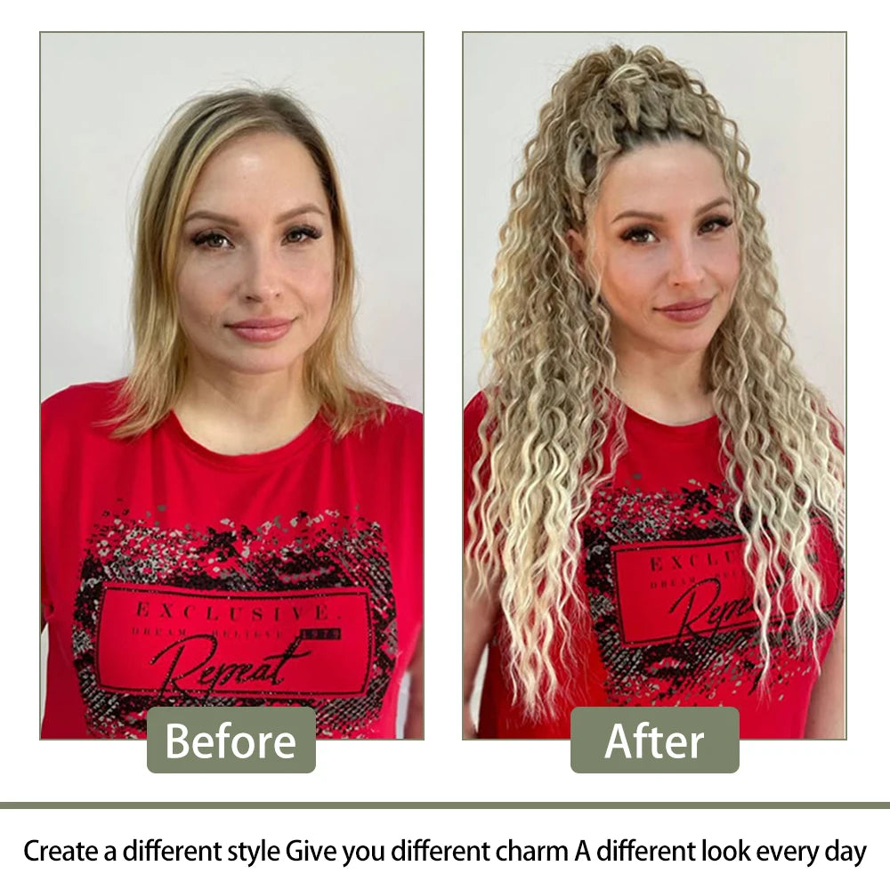Crochet Braids Synthetic Hair High Temperature — Ombre Brown | KIMLUD