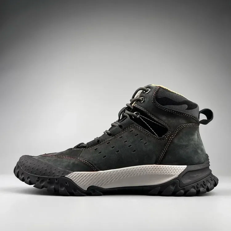 Men's High Top Shoes – Waterproof – Cow Leather | KIMLUD