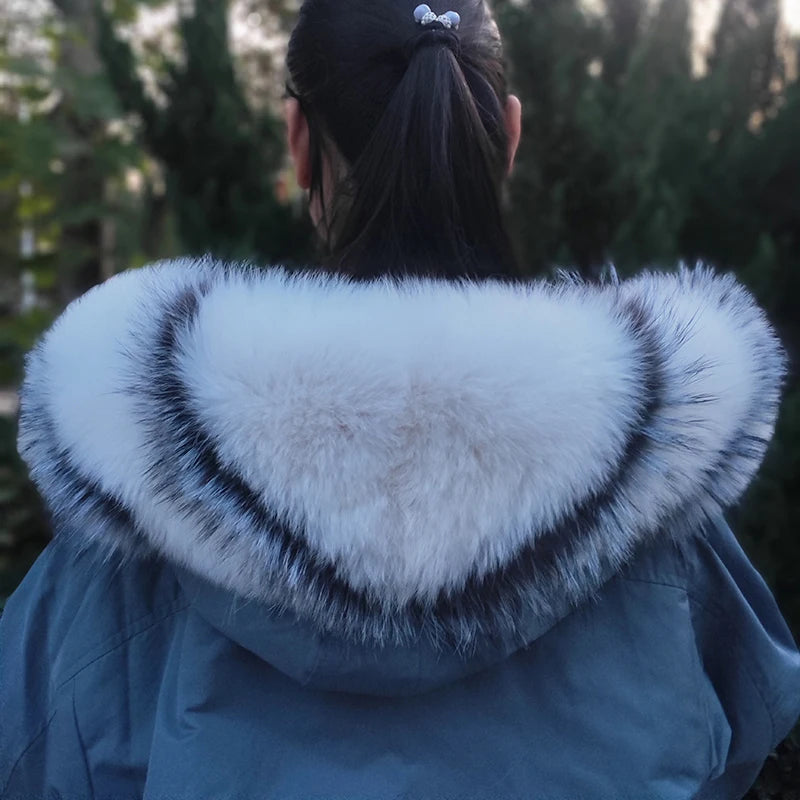 Fox Fur Collar – Hood Decor for Down Coats – Real Fox Fur | KIMLUD