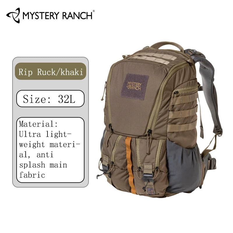 Rugged Backpack Nylon Mountaineering Travel — Black | KIMLUD