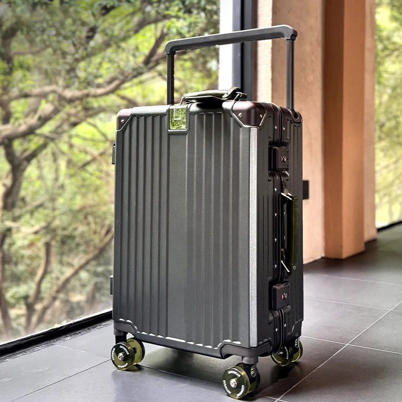 Women's Wide-Tube Telescopic Handle Luggage 2025 New Style 20-inch Carry-On Suitcase