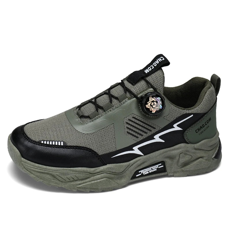Breathable Korean Sneakers Rotating Laces — Black | KIMLUD