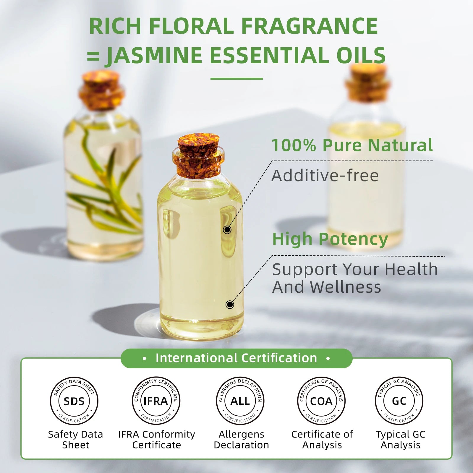 Amber Glass Bottle Jasmine Ylangylang Orange Essential Oil — Amber | KIMLUD