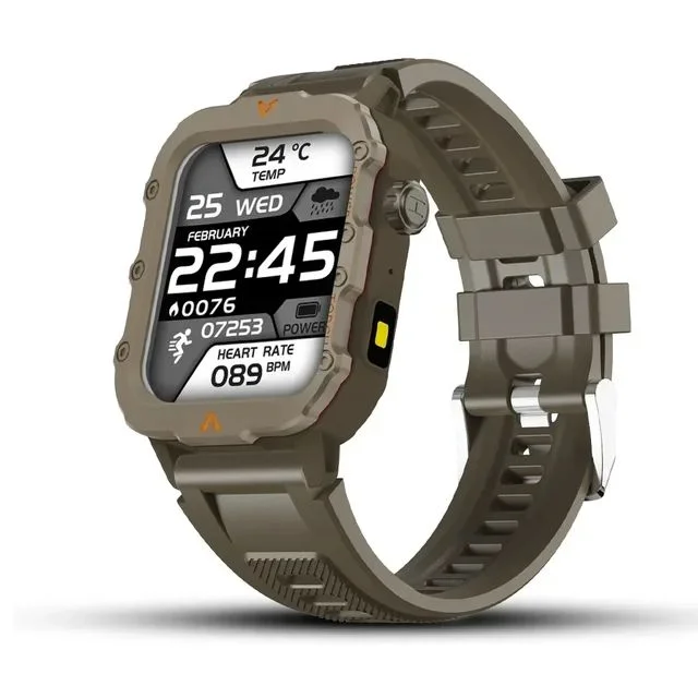 2025 Smartwatch Military Outdoor Sports Watches For Man Woman LED Flashlight Health Monitoring 1.73 inch Bluetooth Watches New