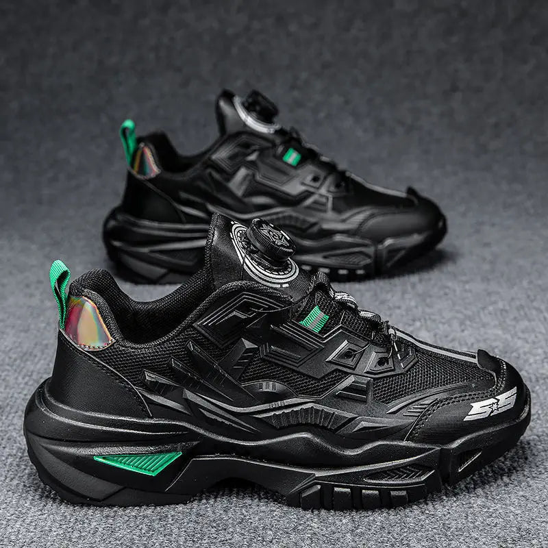 Men's Sports Shoes Hot Sale Of The Season Autumn Thick Bottom Casual Dad Shoes Hong Kong Style Breathable Mesh Upper Rubber O...