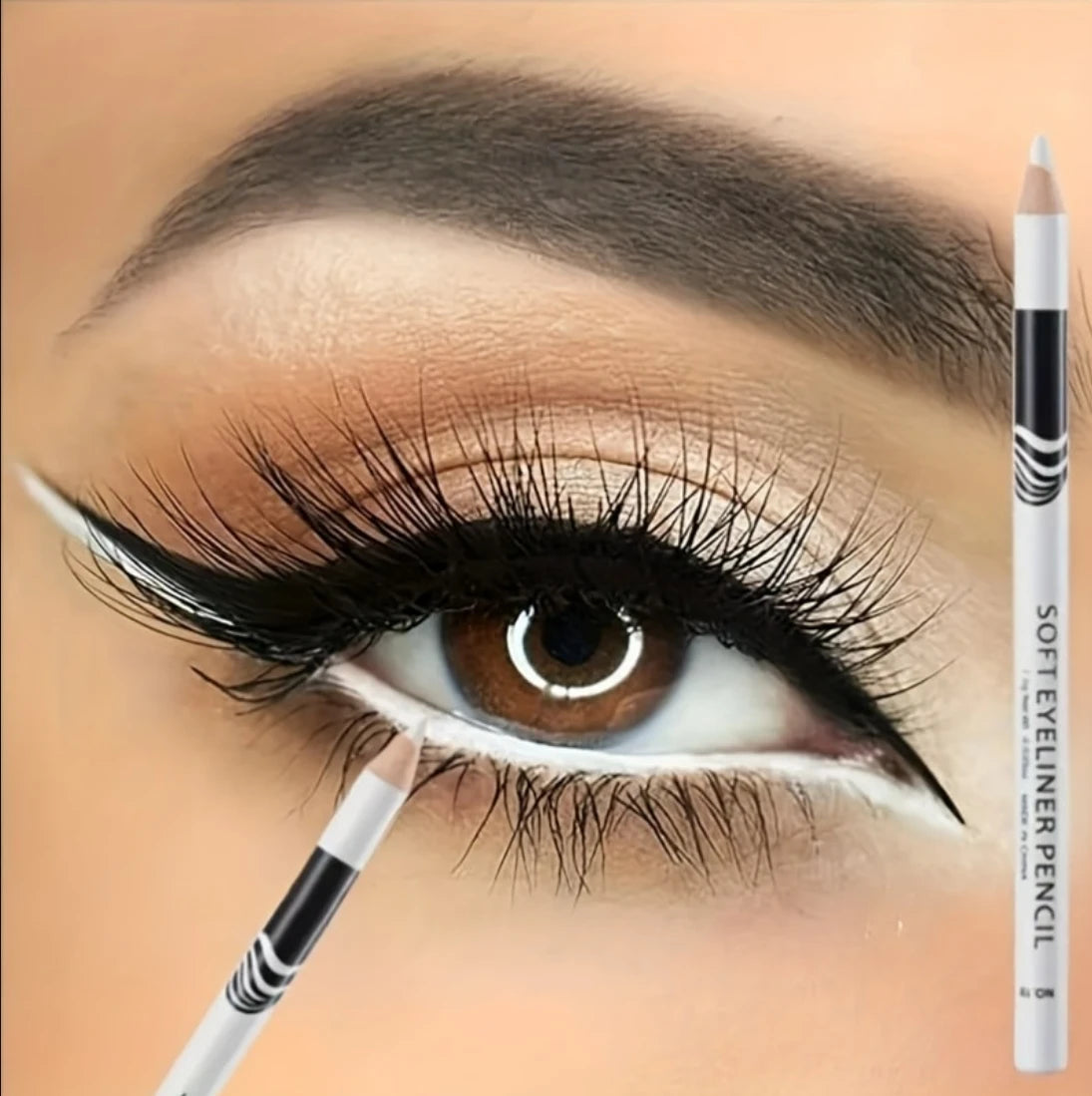 Eyeliner - White Inner Eyeliner Pen - Wooden Rod - White | KIMLUD