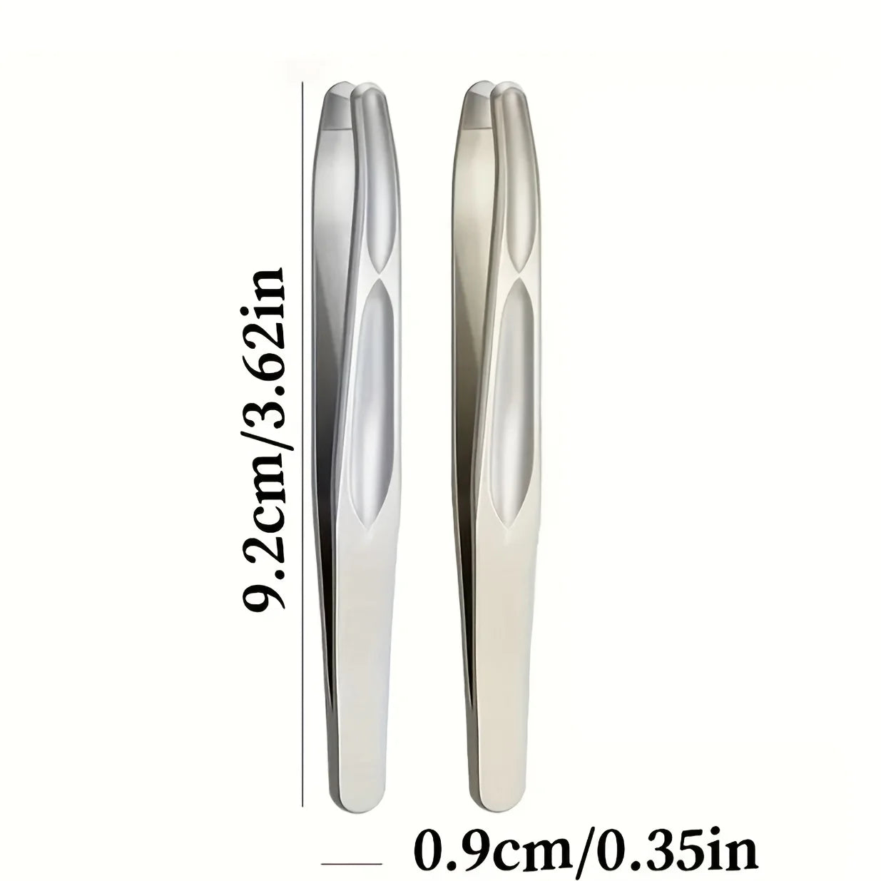 Round Head Tweezers For Eyebrow And Facial Hair — Silver | KIMLUD
