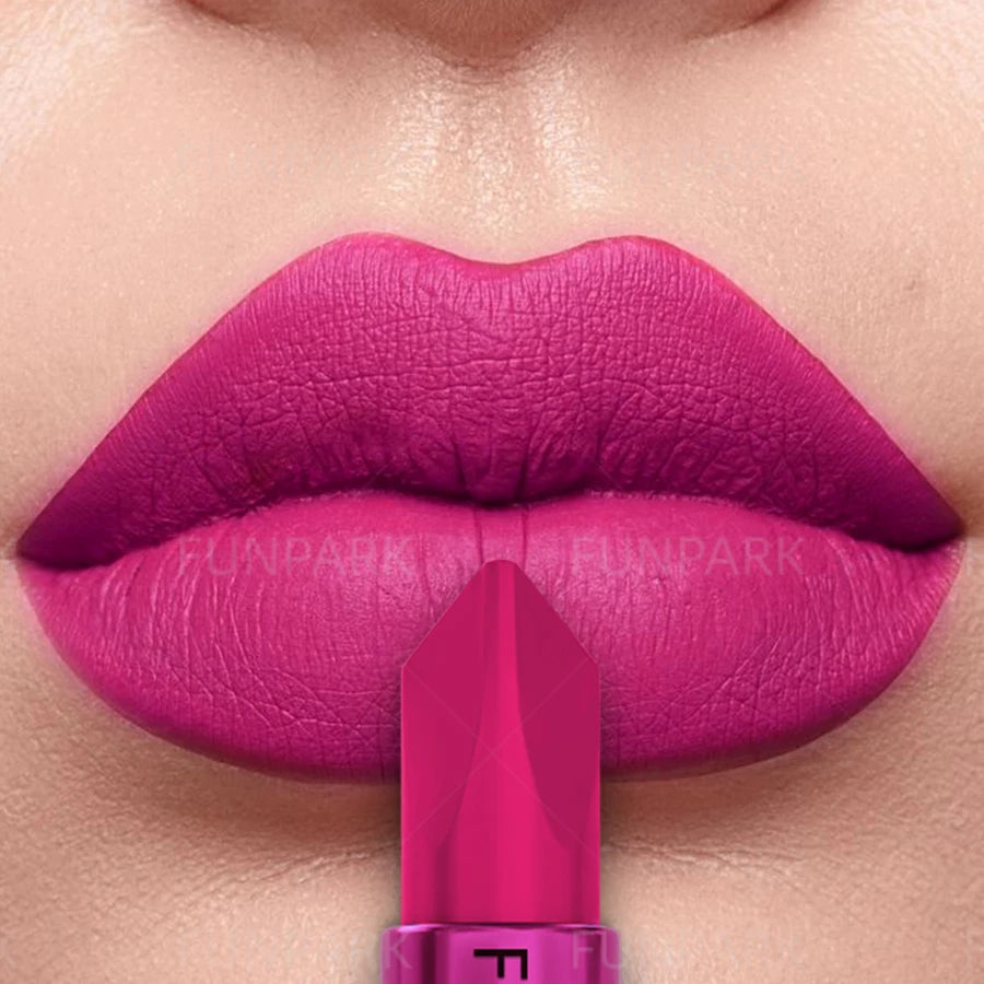 Matte Lipstick Long-Lasting Waterproof High-Pigment Velvet — Rose Red | KIMLUD