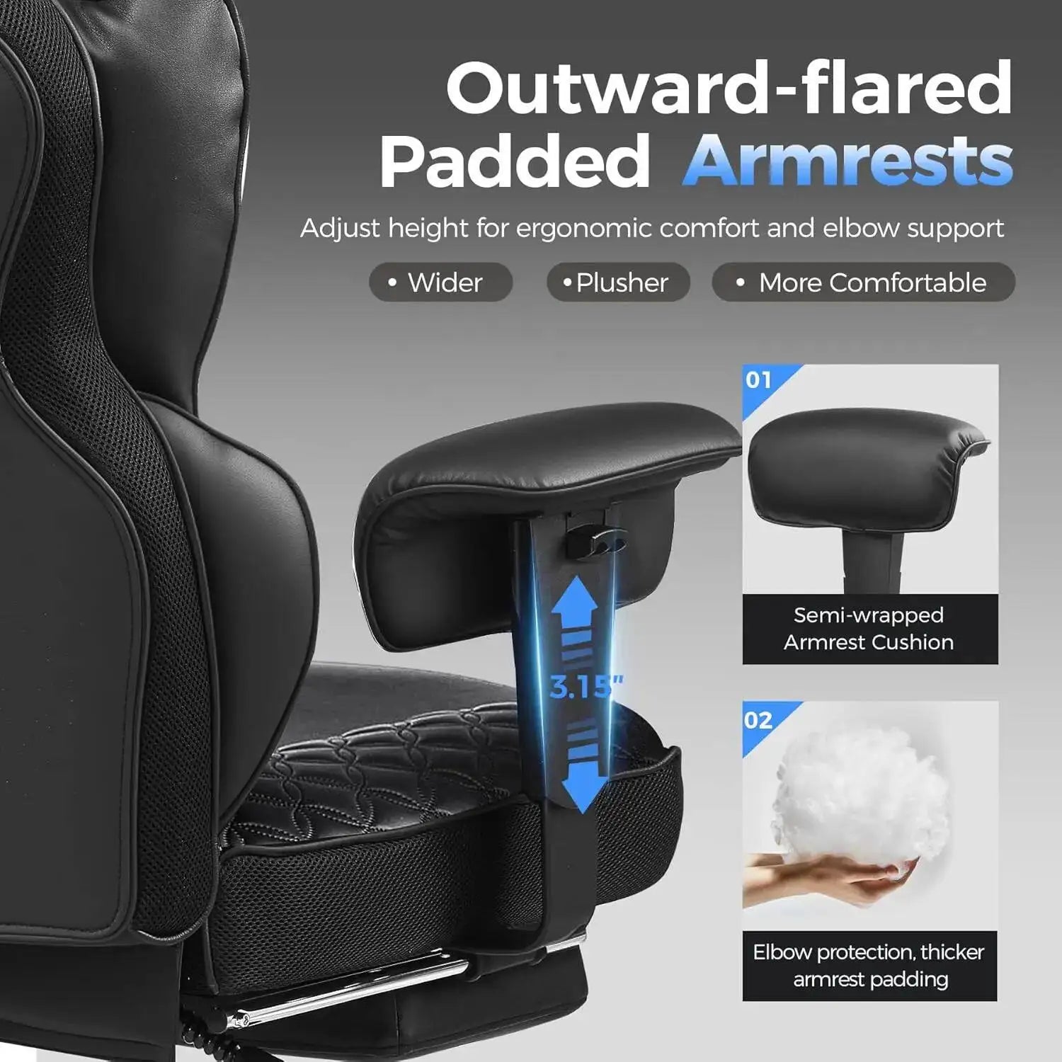 Gaming Chairs – Heavy-Duty Tall – Composites | KIMLUD