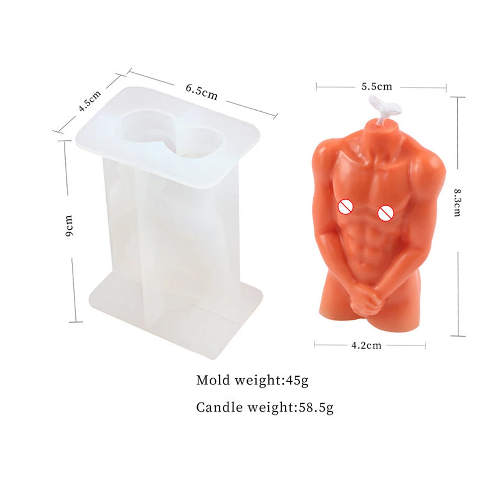 KIMLUD, 3D Body Silicone Candle Mold DIY Creative Men Women Human Plaster Epoxy Resin Aromath Soap Molds Art Craft Home Decoration, KIMLUD Womens Clothes