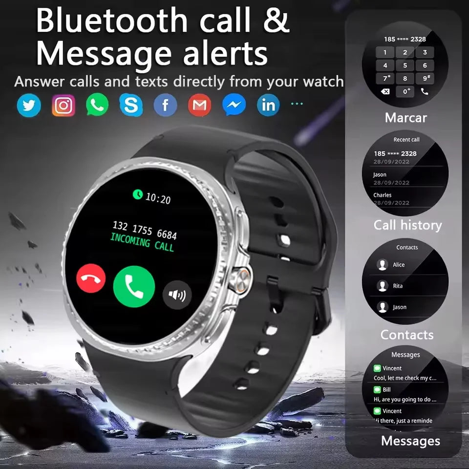 Watch 8 Ultra Classic Fashion Men GPS Map Compass NFC 3ATM Waterproof Smart Watch Rotating Dial HD Bluetooth Call Upgraded Watch