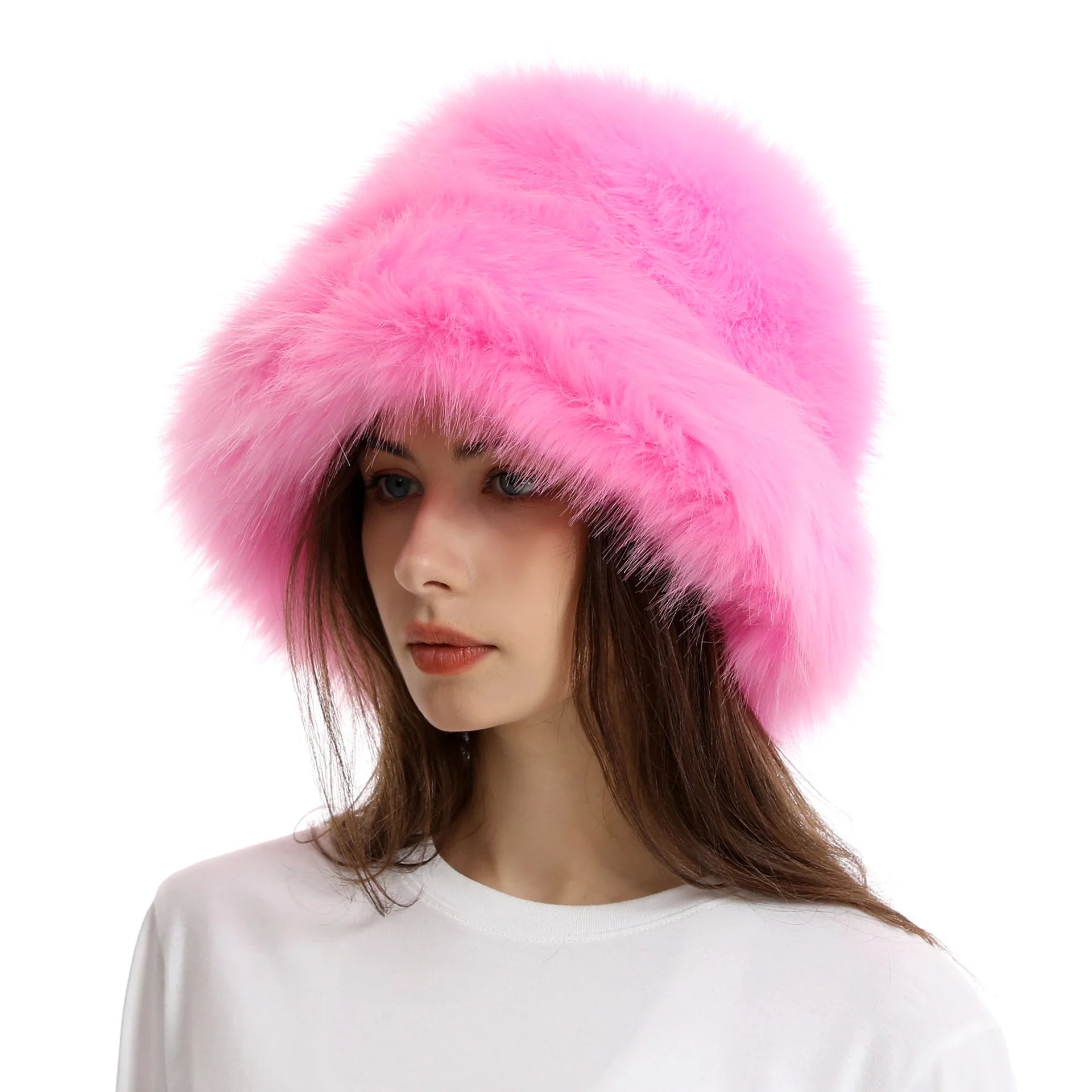 KIMLUD, New Fur Hat Women Warm Snow Ski Cap Female Faux Fox Fur Bomber Hat Lady Windproof Winter Hats for Women Russian Warmer Hat, 23 / China / 56-58cm, KIMLUD Womens Clothes