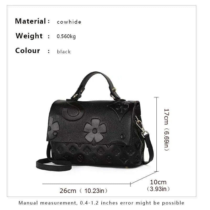KIMLUD, Top layer cowhide bag 2025 New fashionable versatile summer handbag Women's bag Genuine leather one shoulder crossbody bag, KIMLUD Womens Clothes