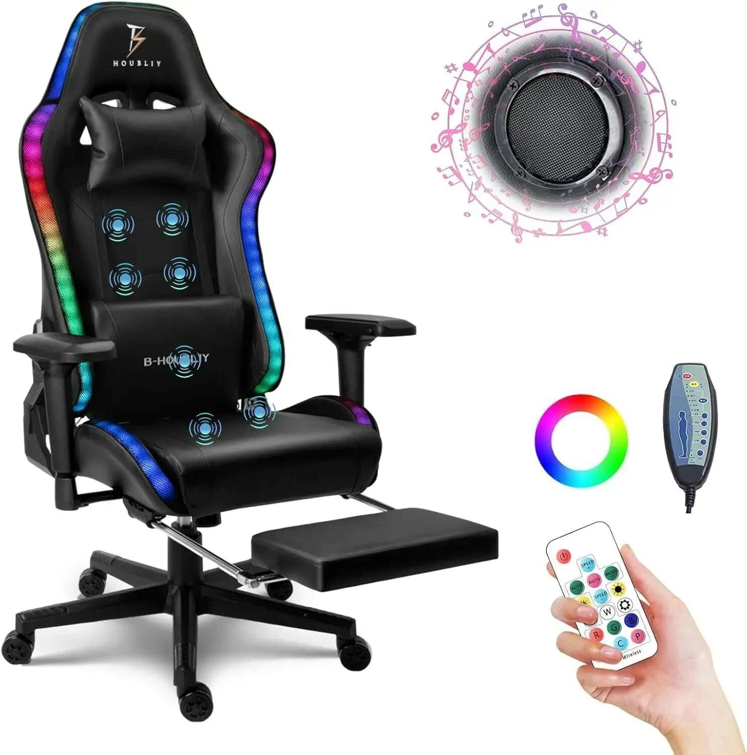 massage-gaming-chair-with-speakers-and-rgb-led-lights-ergonomic-computer-gaming-chair-with-lumbar-support-swivel-adjustablekimludkimlud-35573692